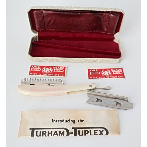Vintage Turham Tuplex Razor NOS Original Box Complete Unused - Picture 1 of 6